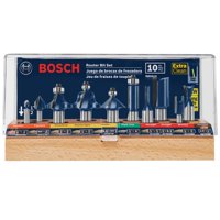 Juego De Brocas Fresadoras Bosch Rbs010, 10 Piezas, Con Punta De Carburo, 1/2 Y 1/4 Pulgadas