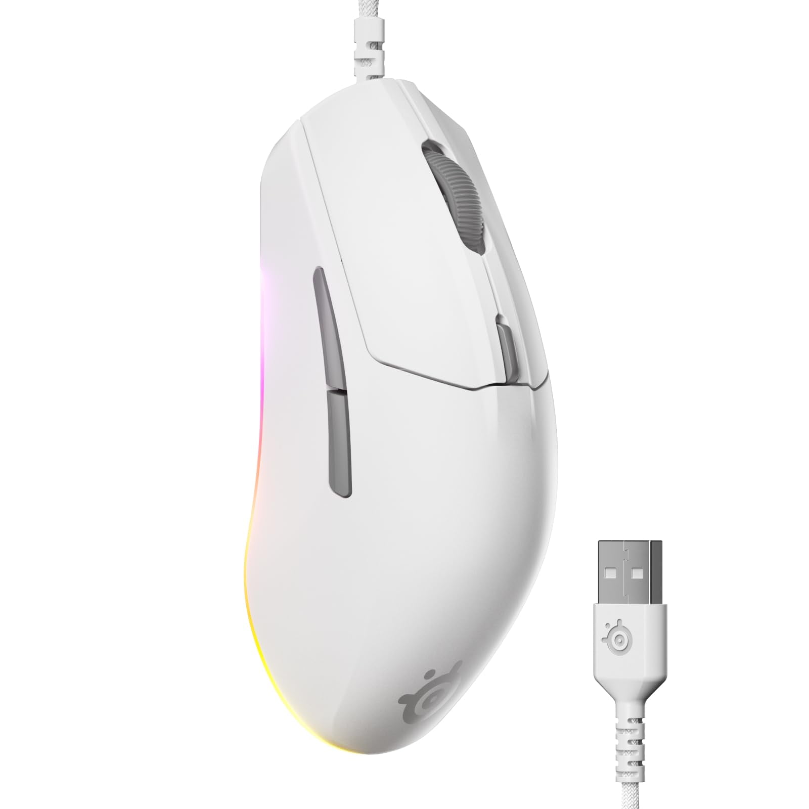 Mouse Gamer Steelseries Rival 3 Gen 2 8500 Dpi Rgb Blanco