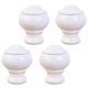 thumbnail image 1 of 4pcs pvc decorativo cortina polo / extremos de varilla finales 28mm estilo 2- blanco, 1 of 5