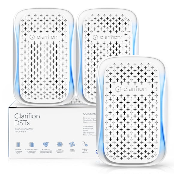 Purificador de aire Clarifion DSTx 2.0 portátil (paquete de 3) con filtro HEPA