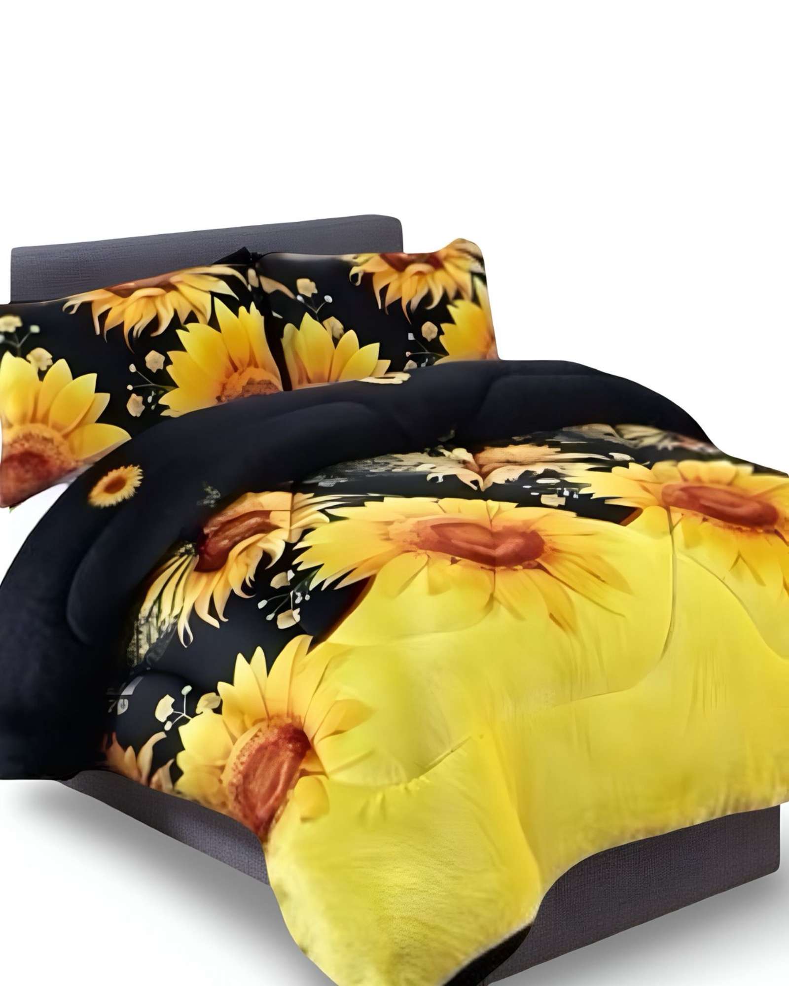 Genérico - Cobertor De Invierno Diseño Girasoles Plush Con Chiporro Plaza Y Media S45