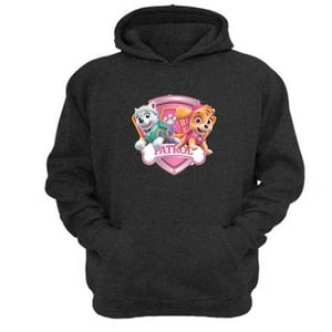 Genérico - Polerón Canguro Paw Patrol Gris Oscuro Talla L Unisex