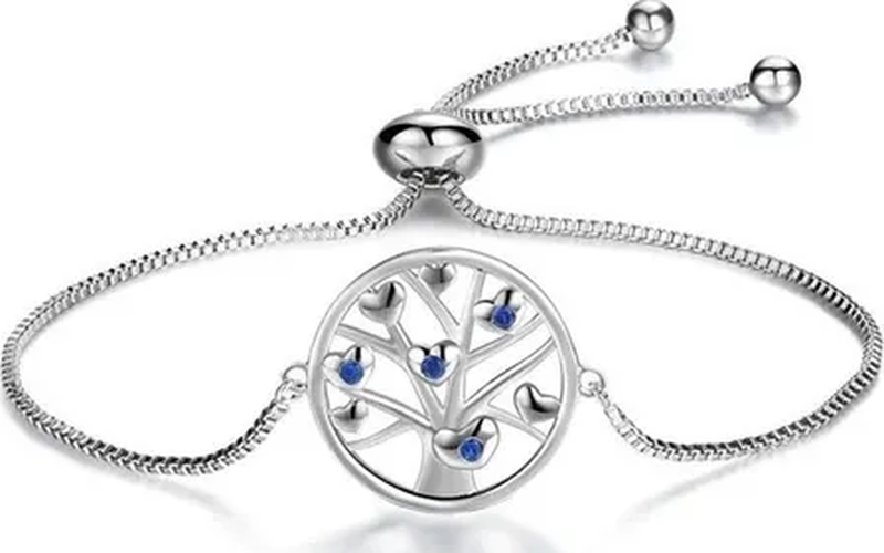 Genérico - Pulsera Árbol De La Vida Circones Plateada