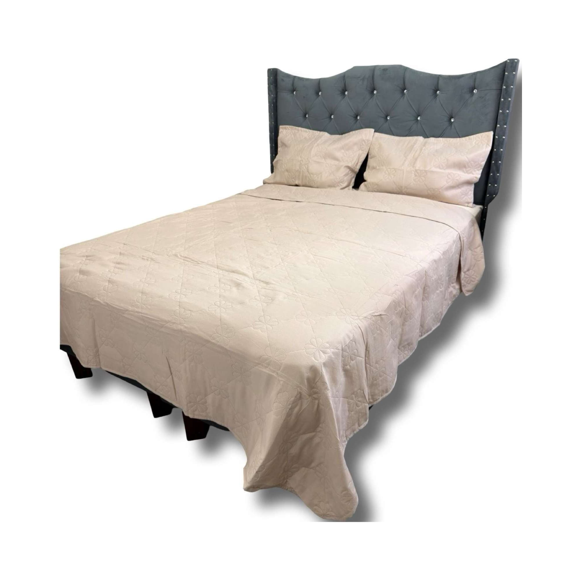 Iiimussa - Cobertor Quilt De Lujo Verano Delgado King Beige