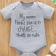 thumbnail image 1 of Lovely Baby Girls & Boys Romper "MY MOM THINKS " Print Crew Neck Bodysuit Onesies, 1 of 5