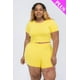 thumbnail image 1 of Conjunto de Top Corto y Shorts de Manga Corta de Talla Grande, 1 of 2
