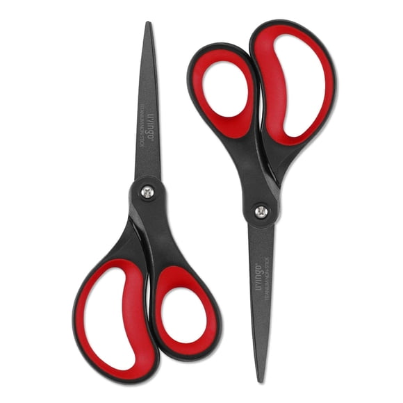 Tijeras LIVINGO de titanio antiadherente de 8.3 pulgadas para oficina, paquete de 2