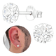 thumbnail image 1 of 6 Mm Aros Circon Brillante Plata 925 Hombre Mujer Zarcillos, 1 of 3