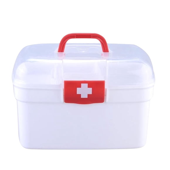 Contenedor De Caja Médica De Primeros Auxilios Familiar Con Asa Portátil Para Coche Familiar L
