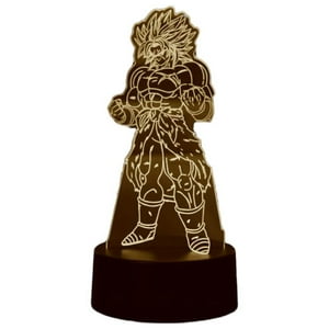Lampara Ilusion 3D Broly De 7 Colores, Base Touch
