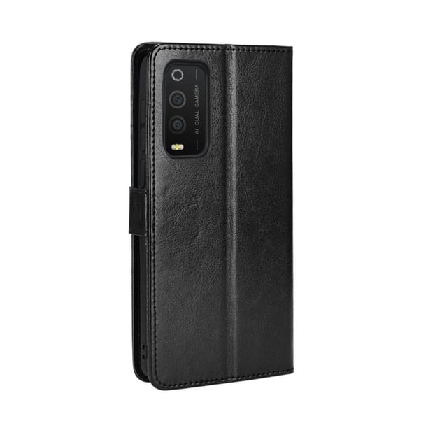 Funda tipo libro para TCL 205, cartera todo‑en‑uno, funda multifuncional con tarjetero y correa de muñeca desmontable