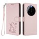 thumbnail image 1 of Xiaomi 17 Ultra Funda Billetera con Estampado de Gato, Rosa, 1 of 6