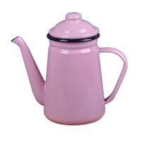 Bothyi - Tetera Esmaltada Para Té, Calentador De Agua Y Leche, Tetera Para El Hogar, Cocina, Exterior, Rosa