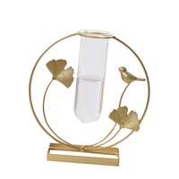 Bothyi - Florero De Hierro Flor Seca Plantas Hidropónicas Maceta Maceta Decoración Redonda