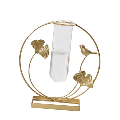 Bothyi - Florero De Hierro Flor Seca Plantas Hidropónicas Maceta Maceta Decoración Redonda