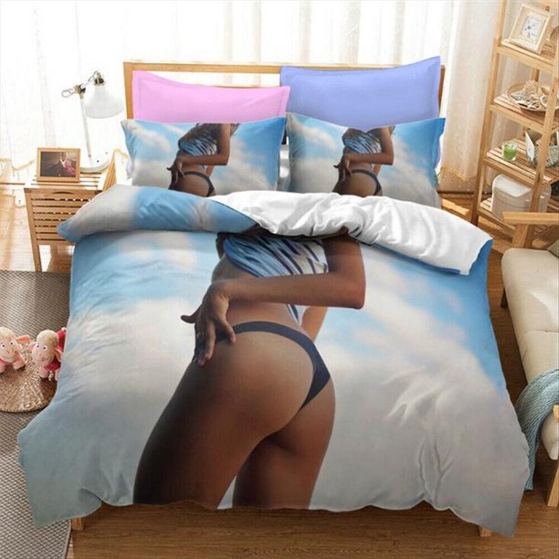 Bikini Girls New # Quilt Duvet Cover Set Bedroom Decor Super 3-Piece Bedding Set