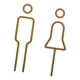 thumbnail image 3 of Letrero De Baño Para Hombres Y Mujeres, Letrero De Símbolo De Inodoro Ligero Para Parks Bar Store Dorado, 3 of 5