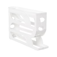 Magideal - Soporte Para Rollos De Huevo, Dispensador De Huevos, Bandeja Enrollable Automática, Bandeja De Almacenamiento Para Huevos, Estuche Para Guardar Huevos Blanco 4 Niveles.
