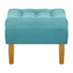 thumbnail image 1 of Pouf Wood 1c Felpa 04 Turquesa, 1 of 4