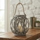thumbnail image 2 of Porta Vela Candelabro Decorativo Rustico Esfera Madera gris, 2 of 2