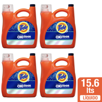 Pack X 4 Detergente Líquido Tide Ultra Oxi 3.9 L