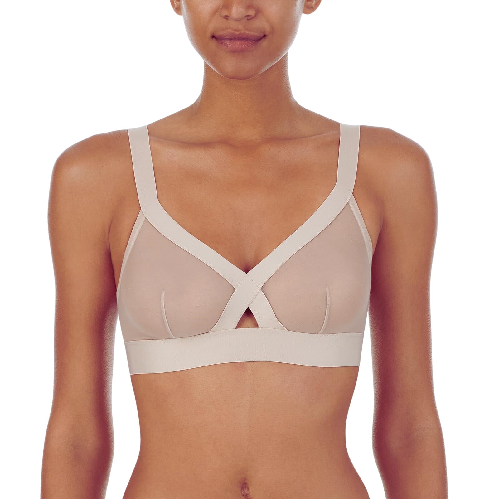 Bralette Dkny Transparente Con Copa Triangular Para Mujer En Cachemira