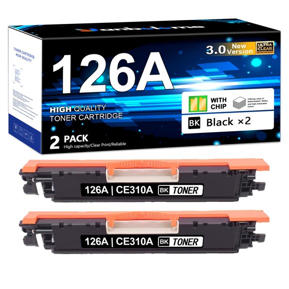 Cartucho de Tóner Yanbeleme 126A CE310A Negro Paquete de 2