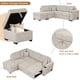 thumbnail image 2 of 84.75" Sleeper Sofa Bed,2 in 1 Pull Out sofa bed L Shape Couch with Storage Ottoman for Living Room,Bedroom Couch and Small Apartment, Beige, 2 of 3