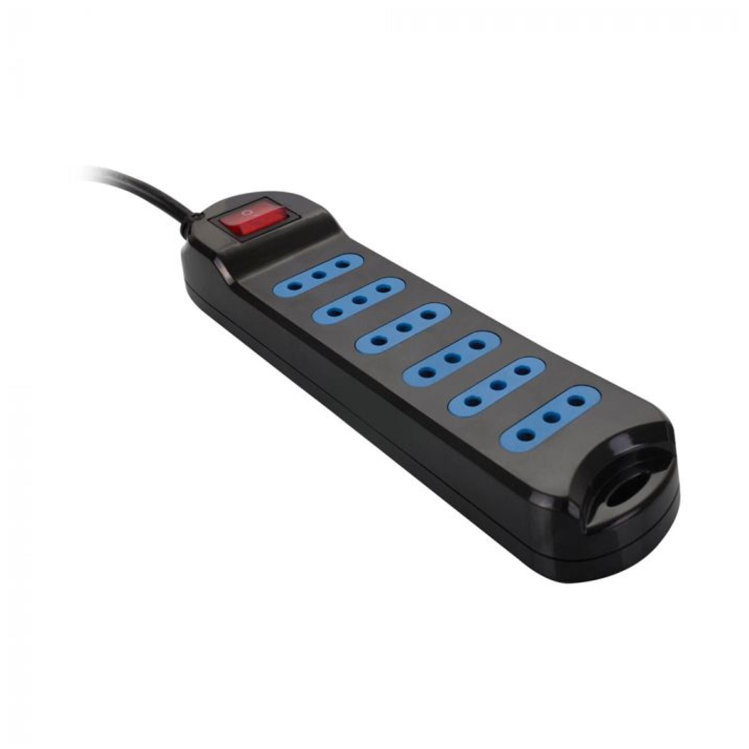 Philco - Alargador Extension 6 Entradas Con Switch 3mts Negro