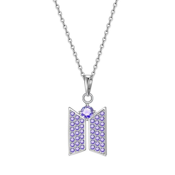 Collar YANENG KPOP Bangtan con circonitas cúbicas para niños