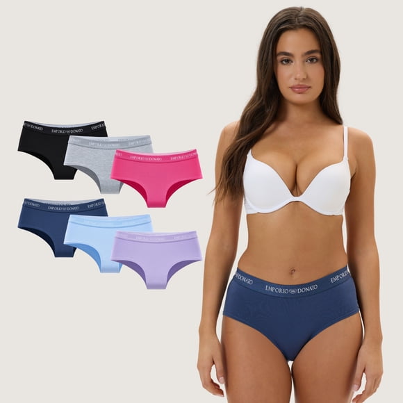Pack de 6 Calzones Pantaleta Algodón Mujer