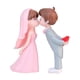 thumbnail image 2 of Adorno Rústico para Tarta de Boda, Figuritas Besándose para Novia Y Novio, Adorno de Muñecas para Pastel de Boda, Decoración para Aniversario, Cumplea gris rosa, 2 of 5