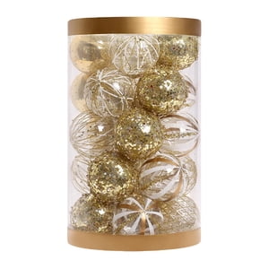 Magideal - 25X Adornos De Bolas De Navidad Delicados Colgantes De Brillo De Colgantes Decoraciones Decorativas De Navidad Para Año Nuevo Aniversario Fiesta