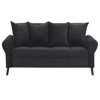 Bodevir - Sofa Lua 3C Felpa 20 Negro
