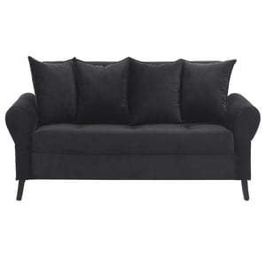 Bodevir - Sofa Lua 3C Felpa 20 Negro