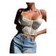 thumbnail image 2 of Crop Top De Encaje Con Tirantes Y Broches Delanteros - NEGRO, 2 of 5