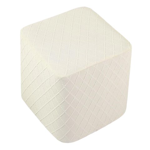 Bothyi - Reposapiés Taburete Cubre Taburete Protector Con Parte Inferior Elástica Para Sala De Estar Blanco