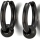 thumbnail image 5 of Pendientes De Aro Con Bisagras De Acero Inoxidable Con Cuentas Circulares Negras Para Hombres Y Mujeres (2 Unidades), 5 of 6