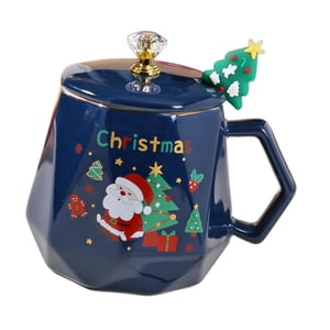 Bothyi - Taza De Café Navideña, Taza Para Beber, Tazas De Agua Reutilizables Para La Cocina Del Restaurante, Azul