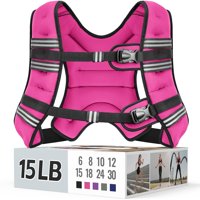 Chaleco Pesado Zeerun De 6,8 Kg Para Mujeres Y Hombres De 15 Libras, Color Rosa