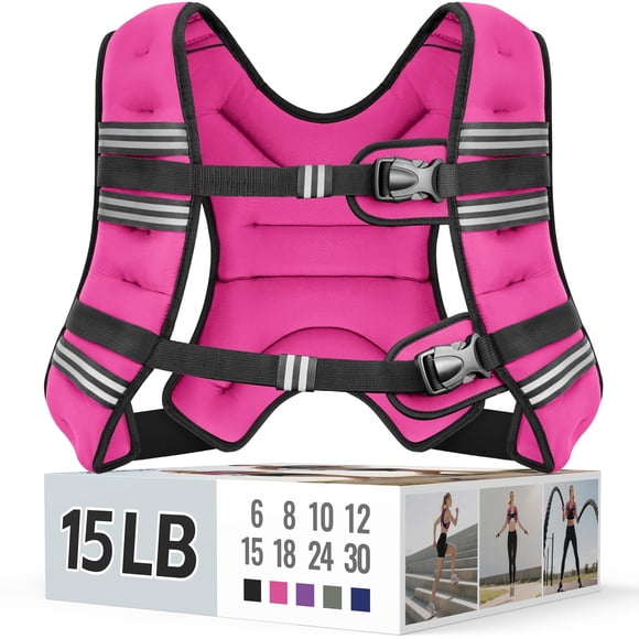Chaleco Pesado De 6 8 Kg Para Mujeres Y Hombres De 15 Libras Color Rosa