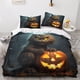 thumbnail image 2 of Juego de funda nórdica con estampado de gato negro de Halloween, animación por IA, juego de ropa de cama para niños y adolescentes, decoración de habitación, juego de ropa de cama de 3 pieza, 2 of 3