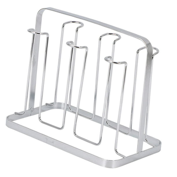 Organizador De Tazas Fácil De Limpiar, 6 Ganchos, Estante Para Secar Botellas Para Tazas, Vasos Para El Hogar, Argent