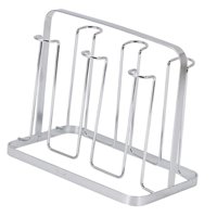 Bothyi - Organizador De Tazas Fácil De Limpiar, 6 Ganchos, Estante Para Secar Botellas Para Tazas, Vasos Para El Hogar, Argent