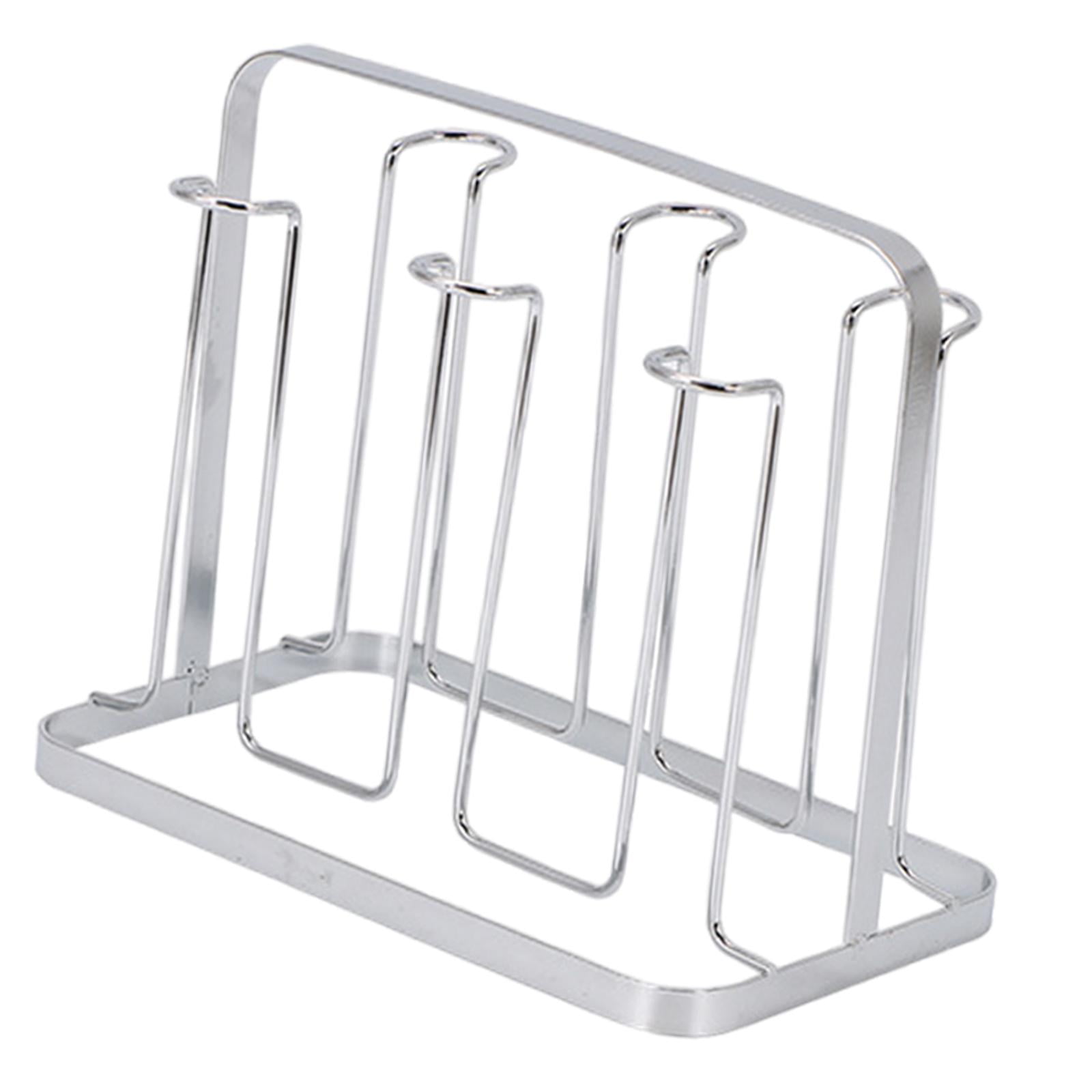 Bothyi - Organizador De Tazas Fácil De Limpiar, 6 Ganchos, Estante Para Secar Botellas Para Tazas, Vasos Para El Hogar, Argent