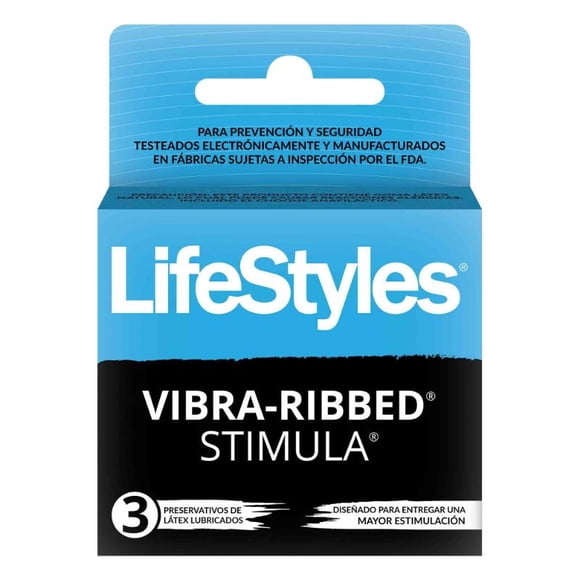 Preservativos De Latex Lubricados LifeStyles, 3 Un