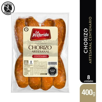 Chorizo Artesanal Centenario 8 Un 400 G La Preferida