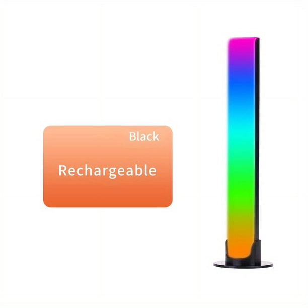 RGB Music Rhythm Lights, Pickup Light Upgraded USB Rechargeable Model, Desktop RGB Light Bar, Music Rhythm Lights LED Ambient Light For Home Decor Living Room, Halloween,Christmas, Wedding Decor, Desk