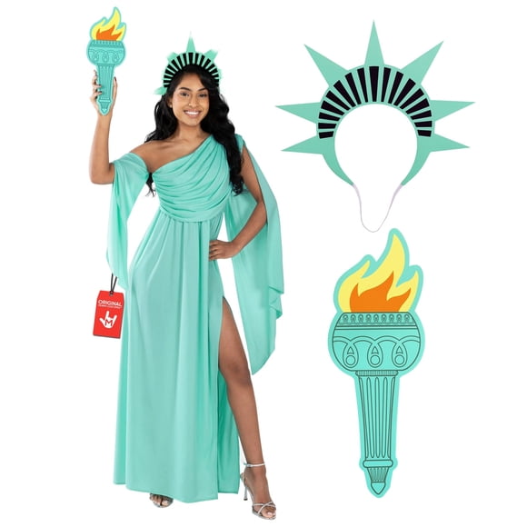 Disfraz Morph de la Estatua de la Libertad para Mujer - Talla M