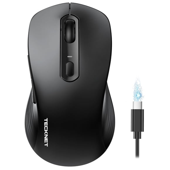 Ratón Bluetooth TECKNET recargable 4800 DPI para 3 dispositivos